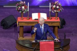 Joe Biden speaks at black church; Bishop praises president as 'the man we need'