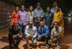 Rwanda's President Paul Kagame gifted cows to the artists living in Bugesera