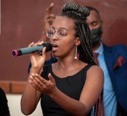 Sharon Gatete who has dreams of studying music to PhD level, she's going to make her first concert "Nzategereza Live Recording"
