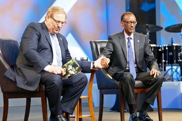 Byinshi utari uzi kuri Rick Warren: Yashinze Saddleback Church, ni Inshuti y'u Rwanda, Perezika Kagame na Obama