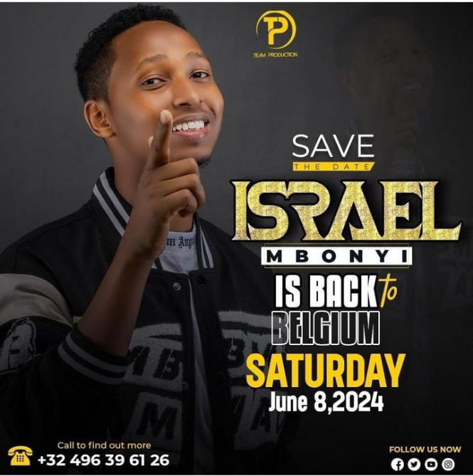 Igitaramo cya Israel Mbonyi mu Bubiligi kirabura iminsi mike