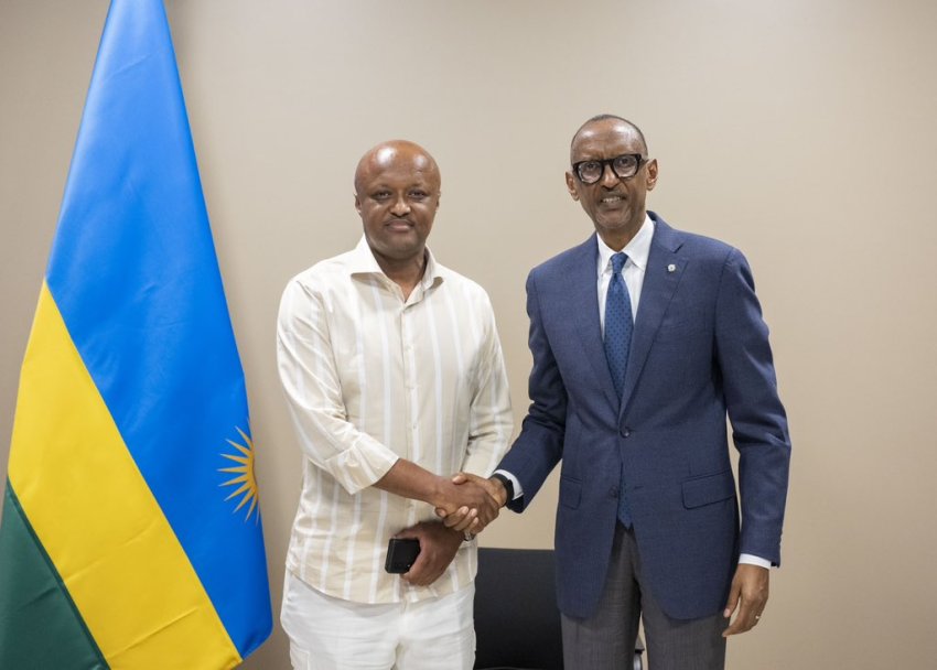 Perezida Kagame hamwe na Jimmy Gatete