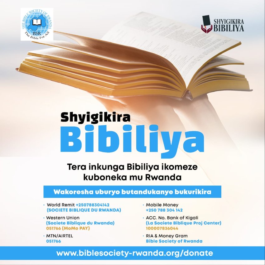Menya impamvu BSR yatangije ubukangurambaga #ShyigikiraBibiliya n'uko watanga inkunga yawe