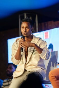 Why did Israel Mbonyi choose a condom between cannabis and alcohol at Gen Z Comedy?