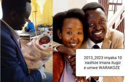 Umunyamakuru Benshi Fafa mu byishimo byo kwibaruka ubuheture mu gihe yizihiza imyaka 10 y'urushako