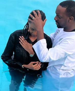 Rwandan Celebrity Miss Vanessa Uwase was baptized in Zion Temple