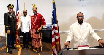 Prophet Ernest yahuye n'Umwami Eze Victor Ogbonna II n'umusirikare ukomeye mu ngabo za Amerika