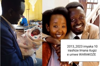 Umunyamakuru Benshi Fafa mu byishimo byo kwibaruka ubuheture mu gihe yizihiza imyaka 10 y'urushako