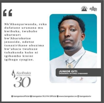 Kwibuka 30: Meddy, Aline Gahongayire mu batanze ubutumwa ku munsi wo gutangira Icyunamo 