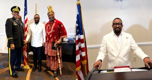 Prophet Ernest yahuye n'Umwami Eze Victor Ogbonna II n'umusirikare ukomeye mu ngabo za Amerika