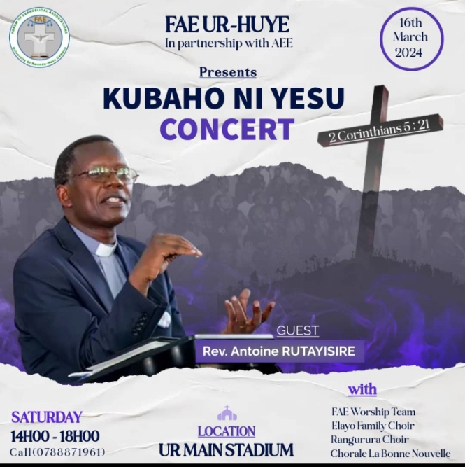 Rev. Antoine Rutayisire ategerejwe mu giterane cya FAE UR-Huye cyiswe ‘Kubaho ni Yesu'