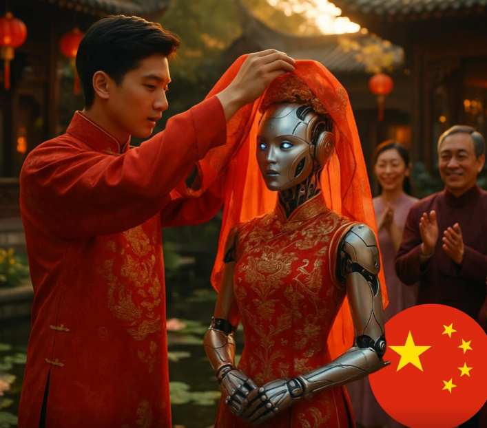 Muze tuboroge! Umusore yarushinze na robot yikoreye nyuma yo kubura inkumi bahuza