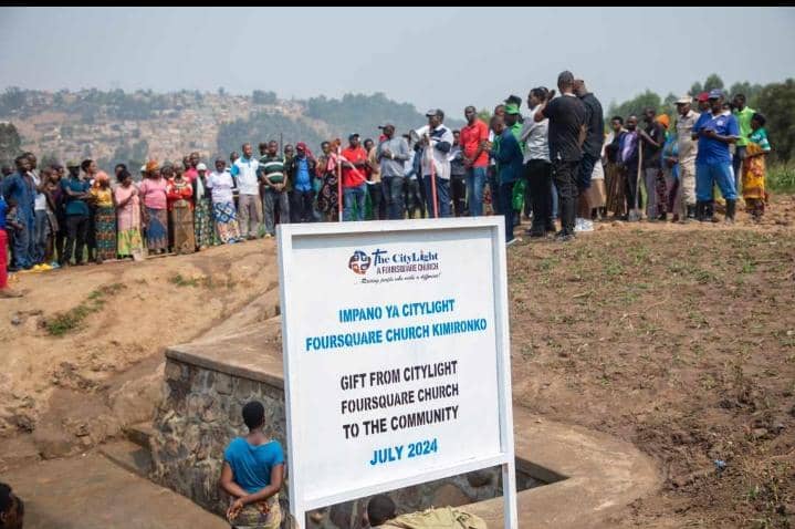 Kinyinya: Residents celebrated for the installation of a water well built by the Foursquare Church