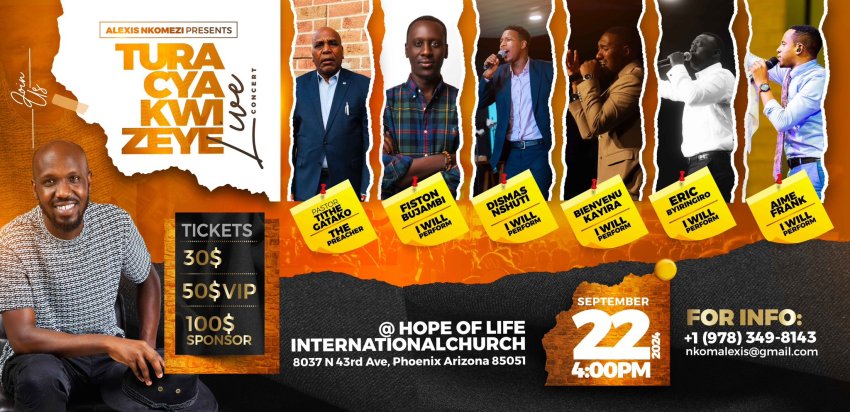 USA: Hamenyekanye abaramyi bazafatanya na Nkomezi Alexis mu gitaramo cyiswe "Turacyakwizeye Live Concert"