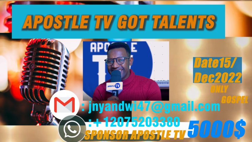Abafite impano mu kuririmba, kubyina no gutera urwenya bashyiriweho irushanwa Apostle Tv Got Talent 