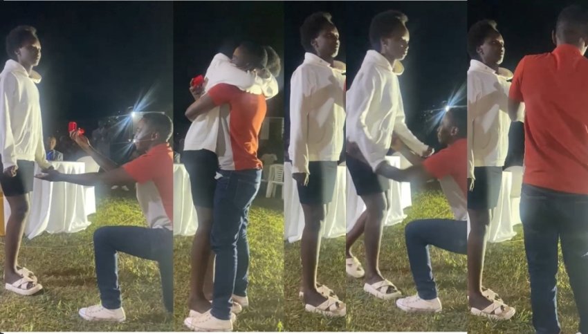 Musabe Dieudonne wamamaye mu ndirimbo "Network" yambitse impeta umukunzi we amutunguye