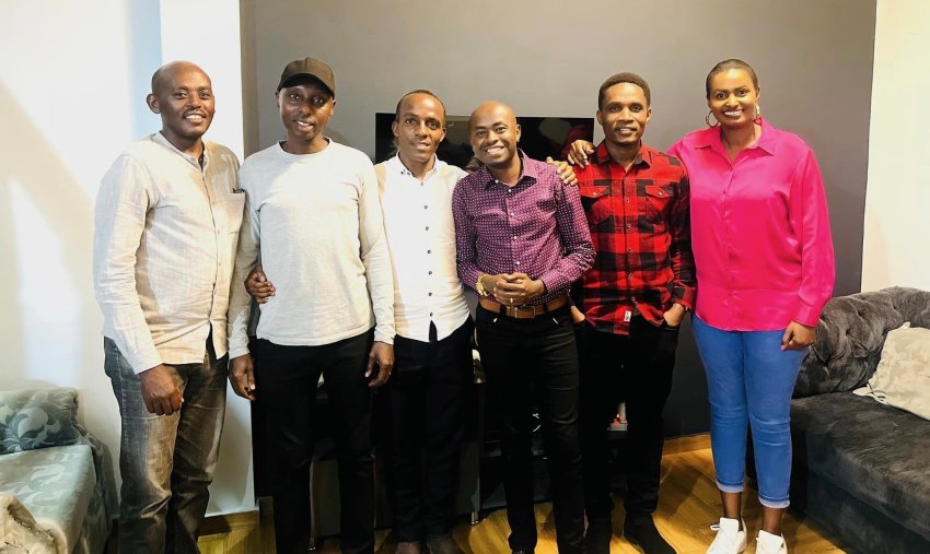 Patient yagiranye umugoroba w'umunezero n'ibyamamare birimo Aime, Simon, Boubou, Gaby na Dusabe mbere yo kujya muri Amerika 