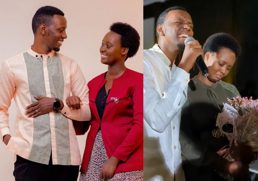 Papi Clever yarijije Dorcas ku isabukuru ye nyuma yo kumuririmbira indirimbo akunda bihebuje-VIDEO