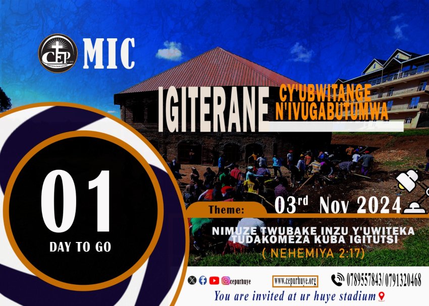 Mukoni International Church igutumiye mu giterane cy'Ubwitange n'Ivugabutumwa 